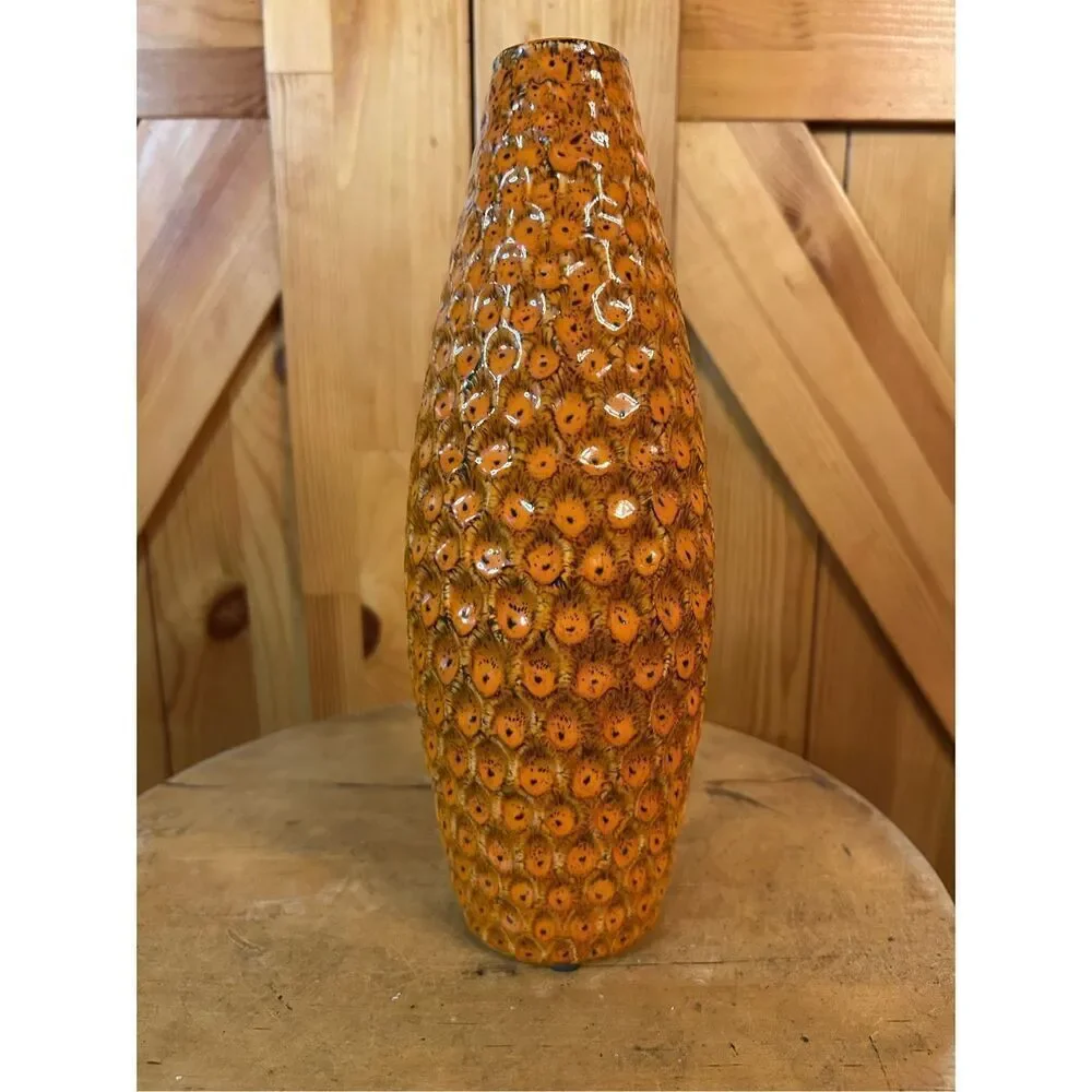Burnt Orange Black Honeycomb 10